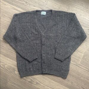 Carbon Copy | Vintage Grey Knit Button Cardigan Sweater Size Medium